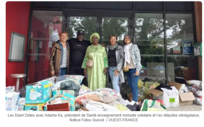 11 Fûts en partance pour les écoles et les dispensaires